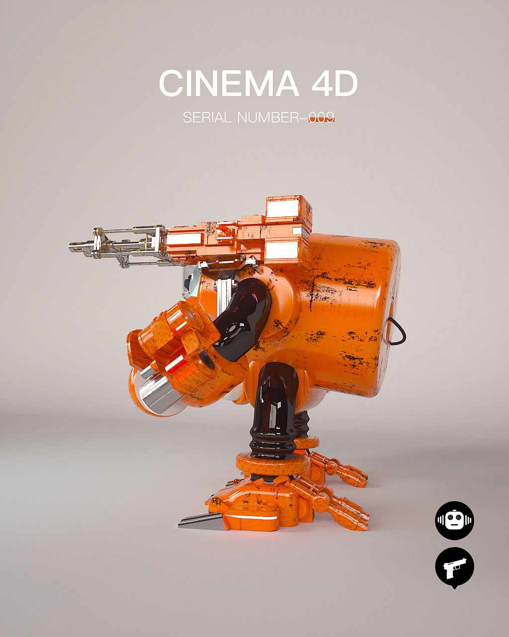 Serial number009（c4d）_kenshin站酷ZCOOL