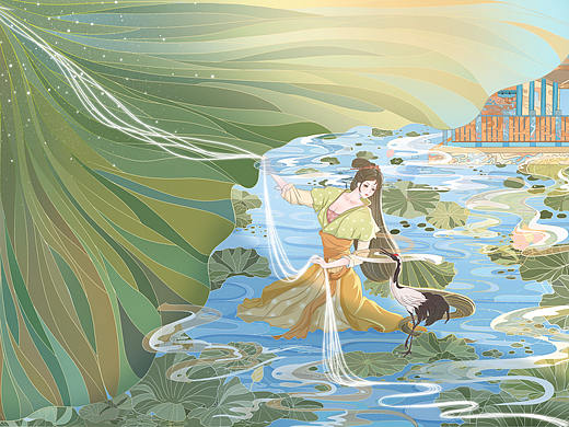 苎萝浣纱弄碧水（个人主页-ZNTM5ODMxNjQ=） - 创作习作 - 站酷设计师惊鳥起原创素材 - 站酷ZCOOL