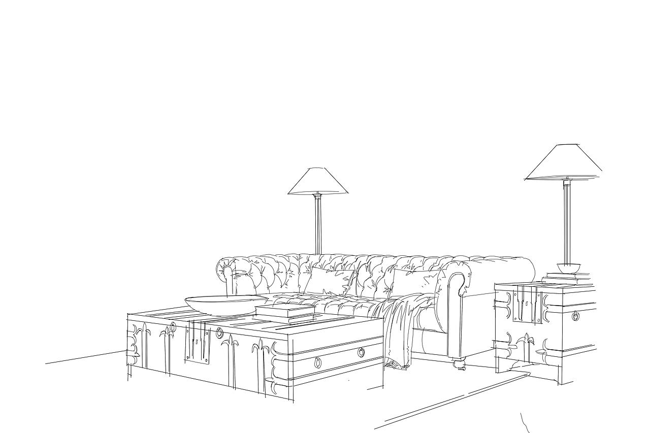 室内手绘空间步骤图上色欣赏（五）