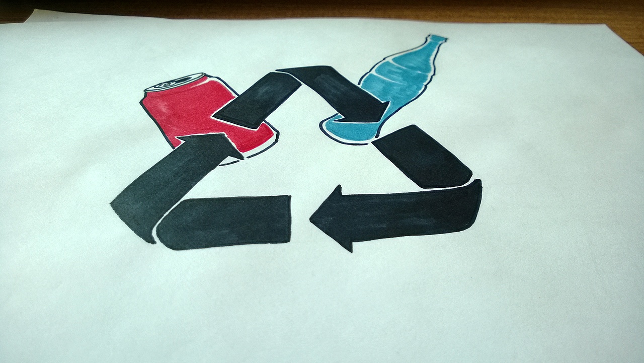 环保提示-胡乱手绘的