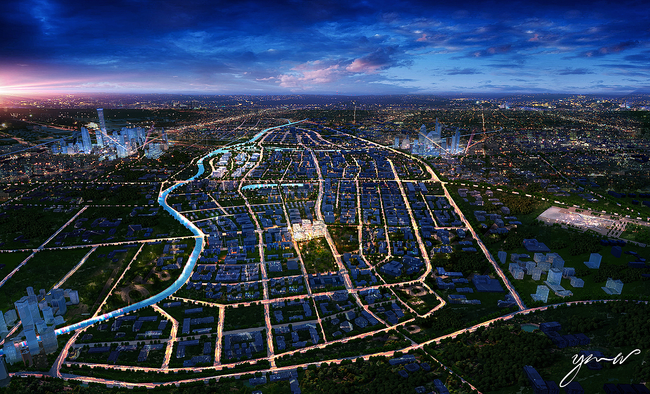 地产效果图-区域鸟瞰（图ZMjIxMjgxMDg4） - 建筑/空间 - 站酷设计师VR_YMW原创素材 - 站酷ZCOOL