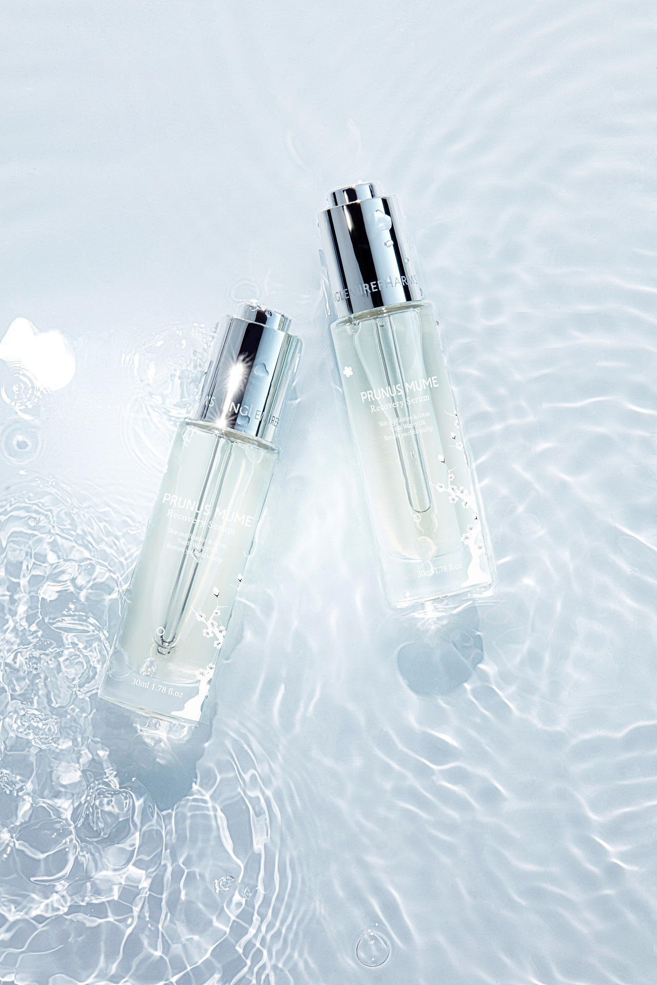 化妆品拍摄修图白梅花肌底净澈赋颜蜜