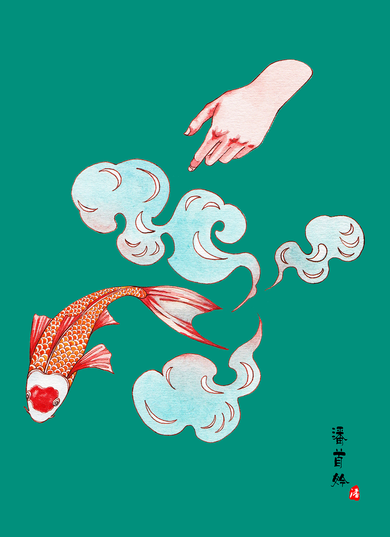 锦鲤（图ZNzcxNzE4MTI=） - 概念设定 - 站酷设计师画画的潘潘原创素材 - 站酷ZCOOL