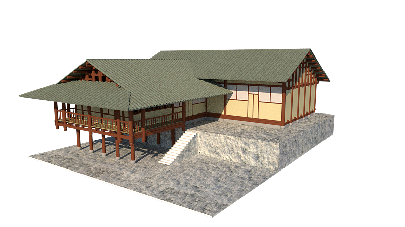 土家吊脚楼建造信息可视化 信息设计