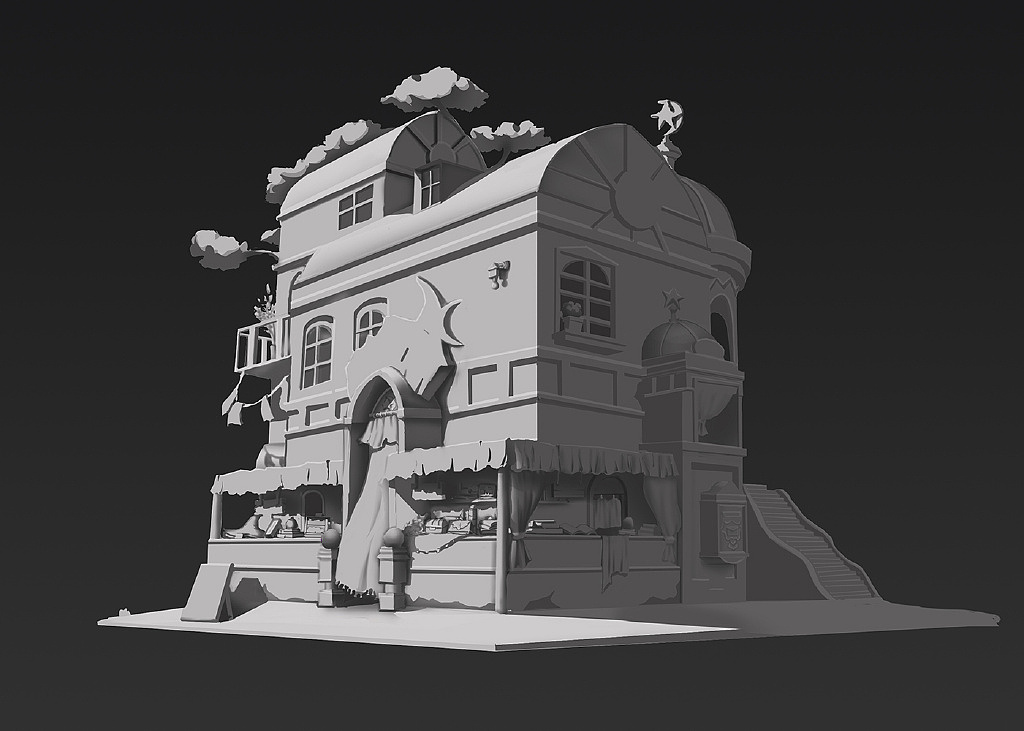 【铁皮人CG艺术】场景班光影体块设计练习（非商用）（图ZMjUyNjU1MjA0） - 概念设定 - 站酷设计师铁皮人CG艺术原创素材 - 站酷ZCOOL