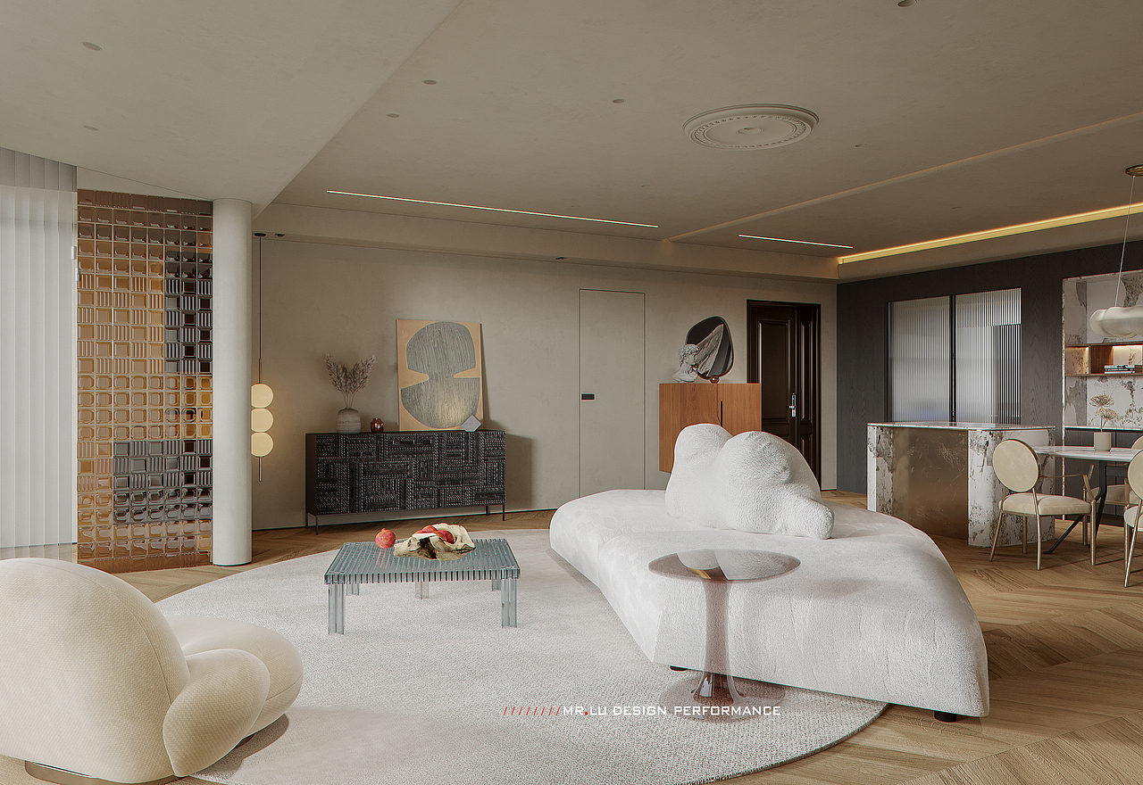 现代复古混搭风格效果图表现