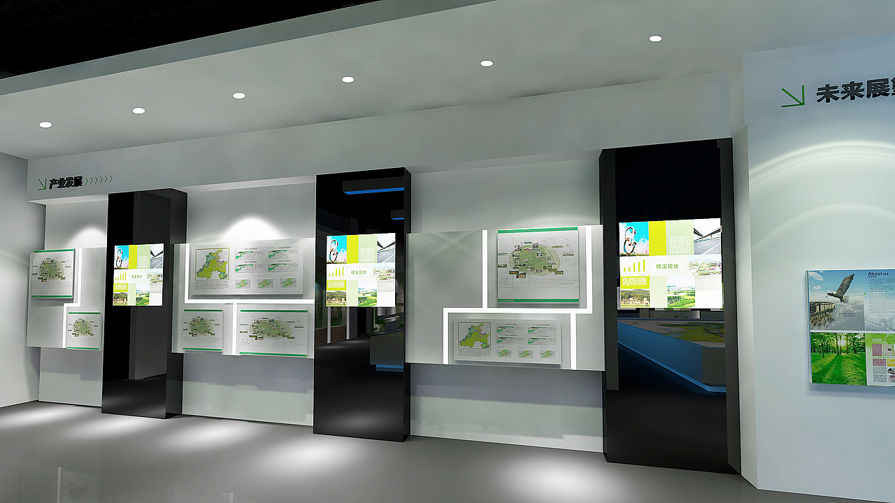 横溪街道规划展示厅的两套方案