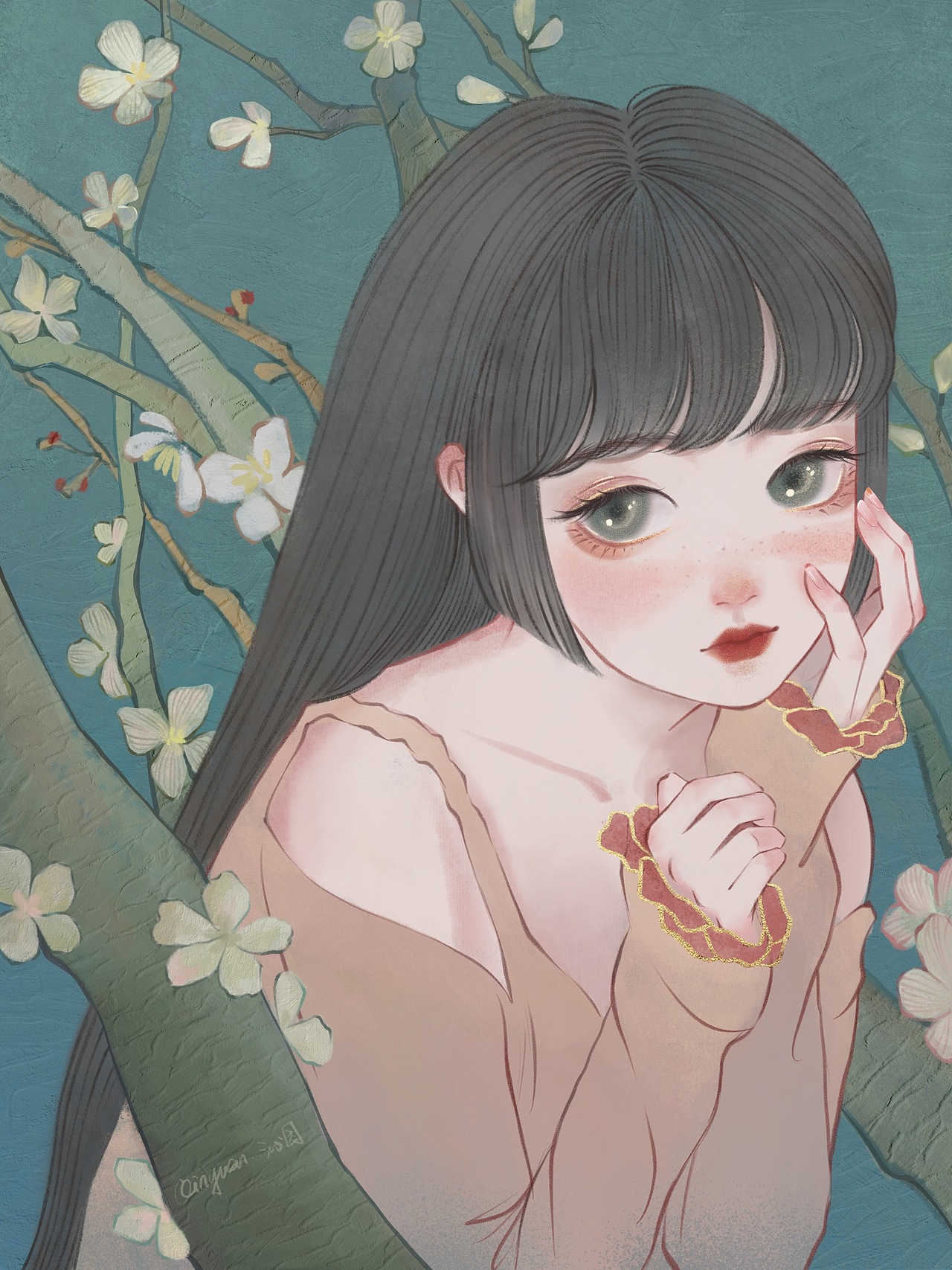 致敬梵高 / 寂寂繁花（图ZMjkwMzY4MDA4） - 艺术插画 - 站酷设计师沁园的圈圈原创素材 - 站酷ZCOOL