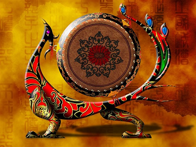 鼓|插画|插画习作|九色雄鹿 - 原创作品 - 站酷 (zcool)