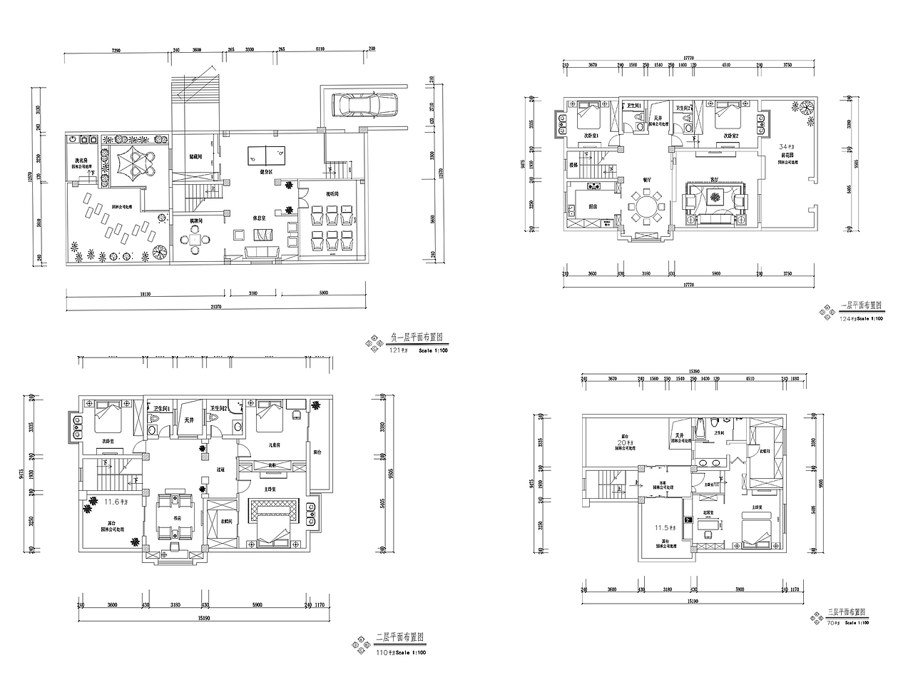 贵阳中铁阅山湖400平新中式别墅装修效果赏析