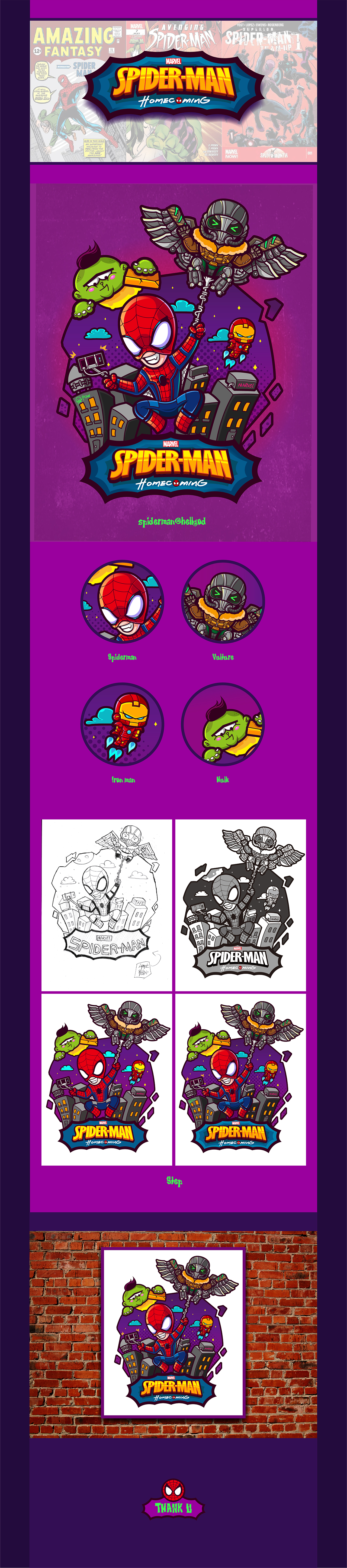 Spider man（图ZOTA1MTY5Njg=） - 商业插画 - 站酷设计师大黄豆原创素材 - 站酷ZCOOL