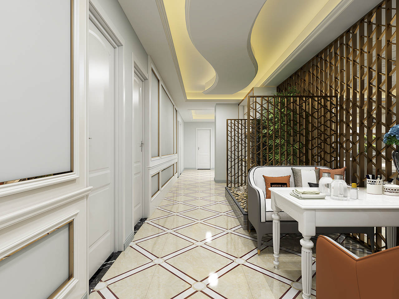 美容院效果图|空间|家装设计|沐沐17354037291_原创作品-站酷zcool