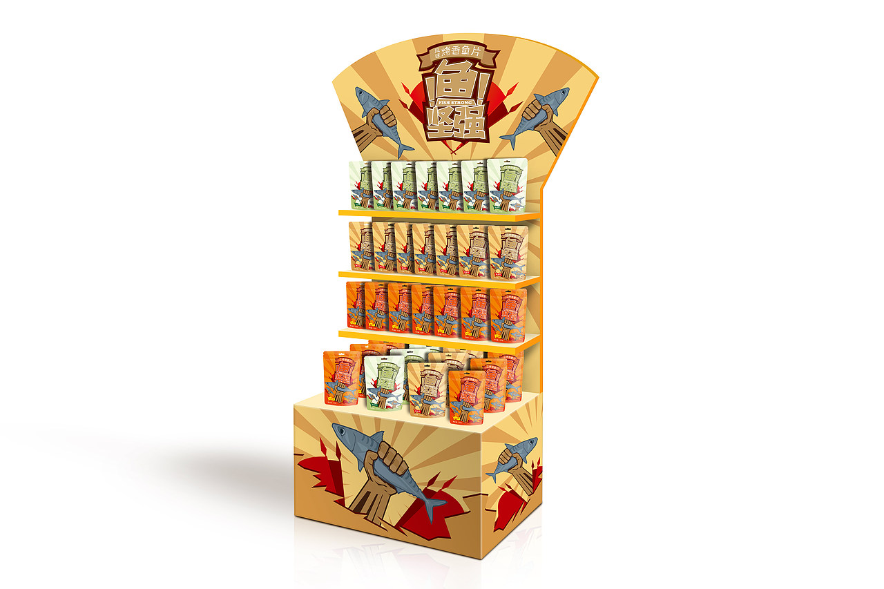 《鱼坚强》鱼干零食包装设计