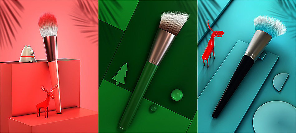 【含教程】用C4D毛发系统做的几个化妆刷（图ZMjI2NjMwNjIw） - 产品 - 站酷设计师秋天C4D原创素材 - 站酷ZCOOL