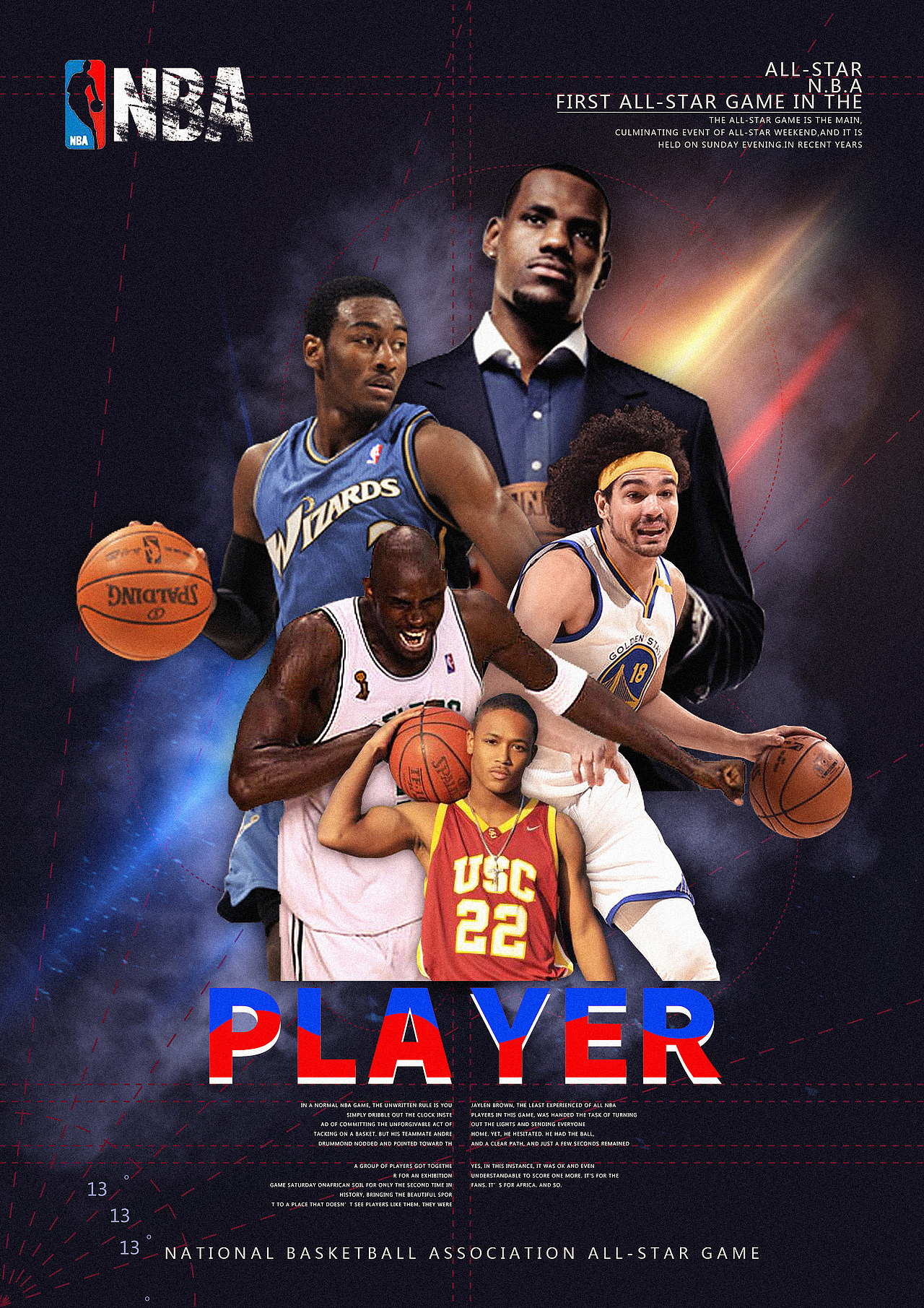 NBA全明星海报（图ZODc4Njc4NDQ=） - 海报 - 站酷设计师一个好书记原创素材 - 站酷ZCOOL
