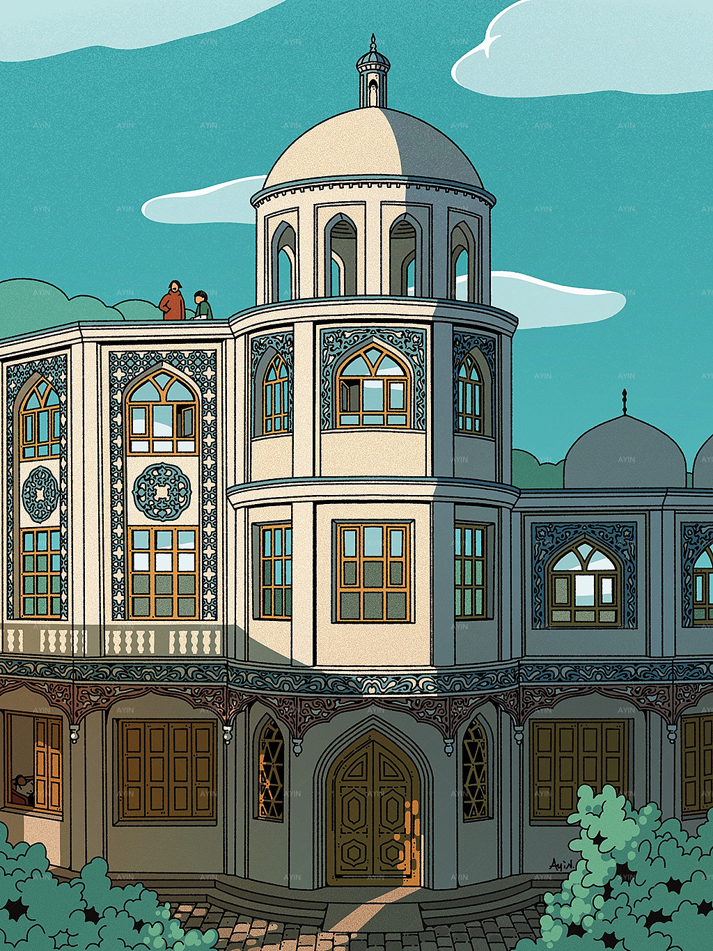 喀什旅行系列插画（图ZMjg1NjQ3MTk2） - 创作习作 - 站酷设计师阿贤ayin原创素材 - 站酷ZCOOL