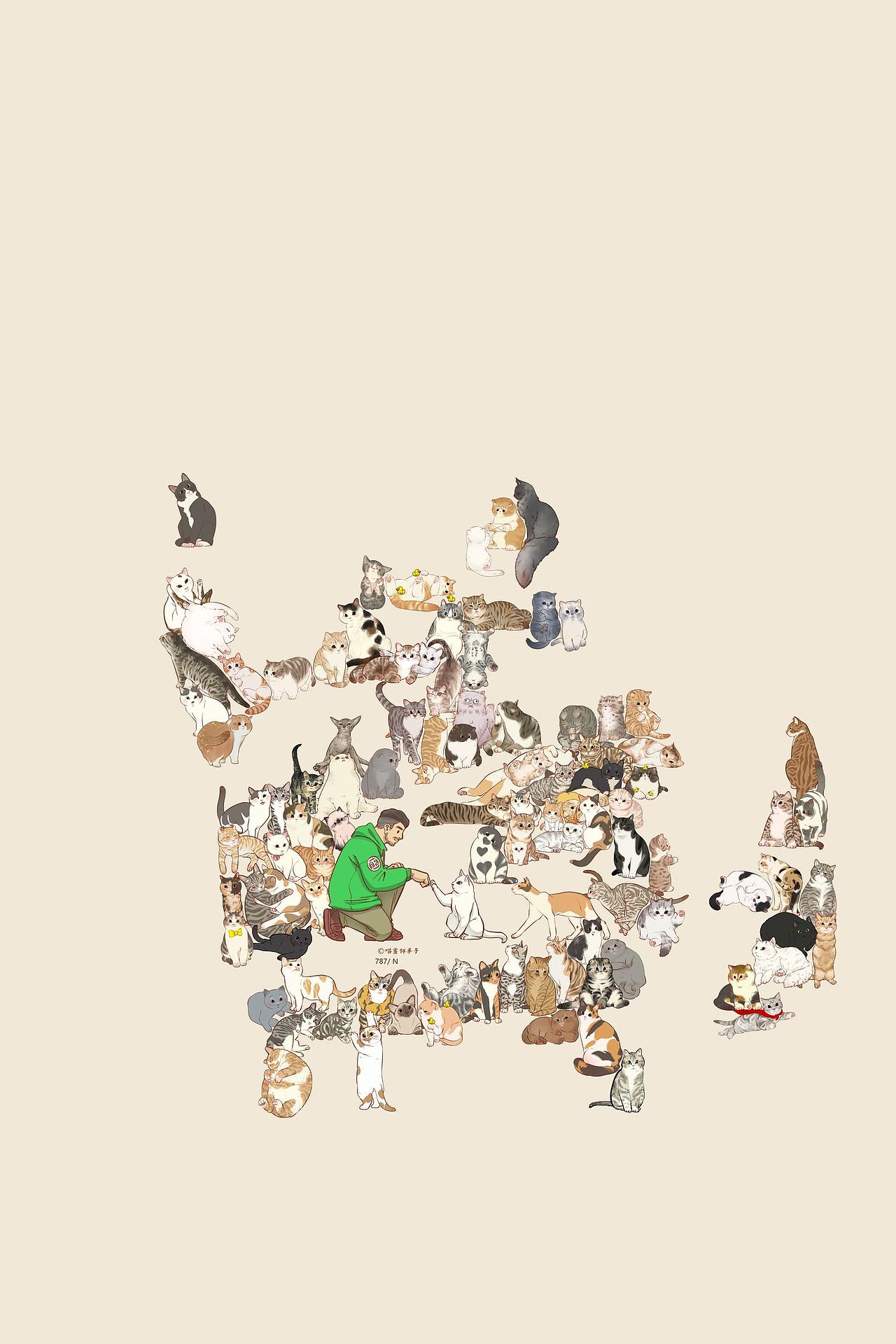 画猫的第三季100天，七百八十七天画猫纪录！（图ZMjIxOTE0NDE2） - 艺术插画 - 站酷设计师喵画师华子原创素材 - 站酷ZCOOL