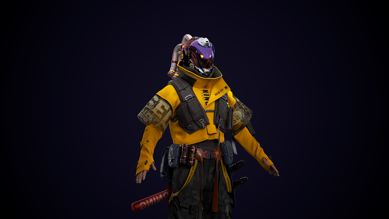 abc游戏角色线下班 胡同学作品 赛博风男性角色|三维|人物/生物|about