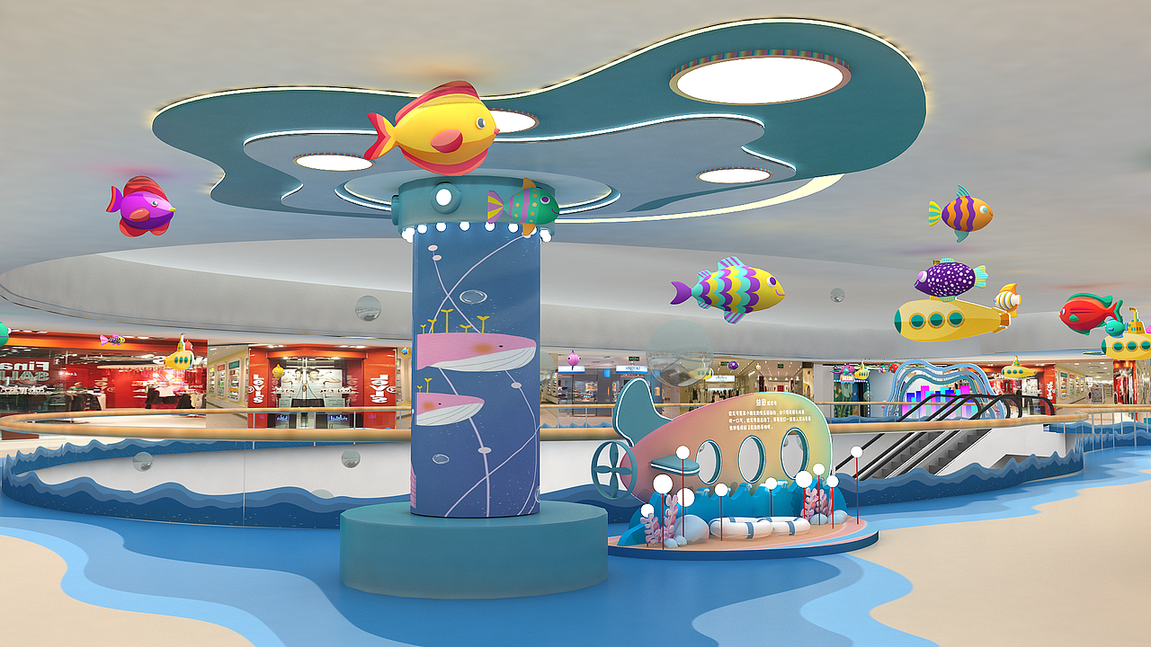 购物中心儿童业态空间海底世界（图ZMjkxNjE4NTM2） - 商业空间设计 - 站酷设计师jjass123原创素材 - 站酷ZCOOL
