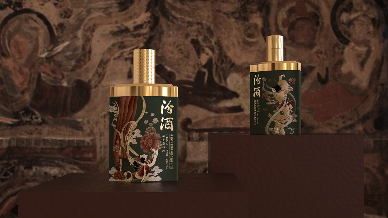 莫兰迪敦煌飞天白酒包装设计