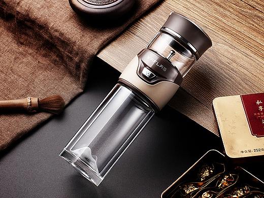 茶水分离玻璃杯
