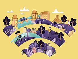 江湾山语城车位广告（自己手绘的）