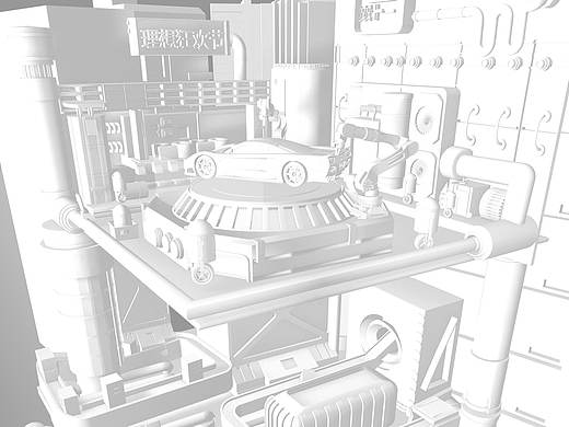 c4d机械白膜渲染（个人主页-ZNDk0MTMwMTI=） - 电商 - 站酷设计师川岛奈子原创素材 - 站酷ZCOOL