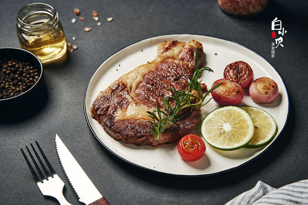美食摄影/牛肉牛排/菜品拍摄展示/白小贝商业摄影/