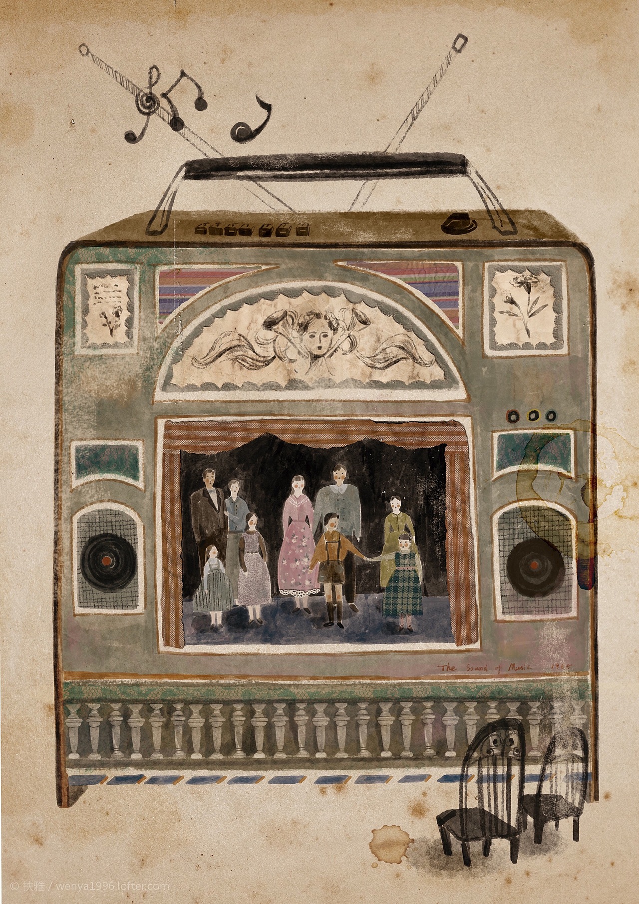 毕设 《老电影》主题插画 及衍生品（图ZMTEzNDYzMjc2） - 商业插画 - 站酷设计师扶雅原创素材 - 站酷ZCOOL