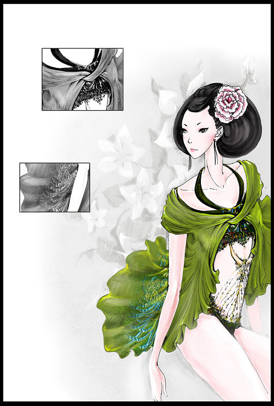 服装设计（图ZOTE0NTA4OA==） - 商业插画 - 站酷设计师子铭画室MG原创素材 - 站酷ZCOOL
