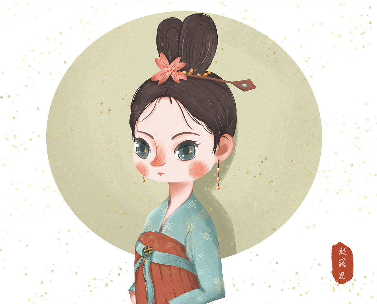 原创插画-长歌行中的赵露思