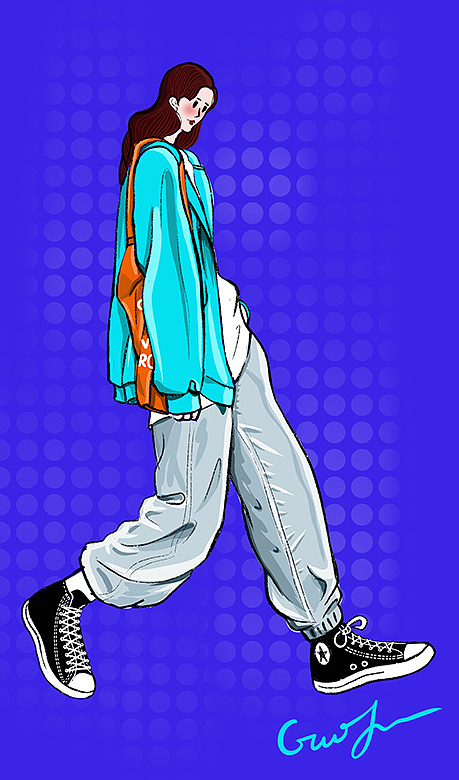 潮流人物插画