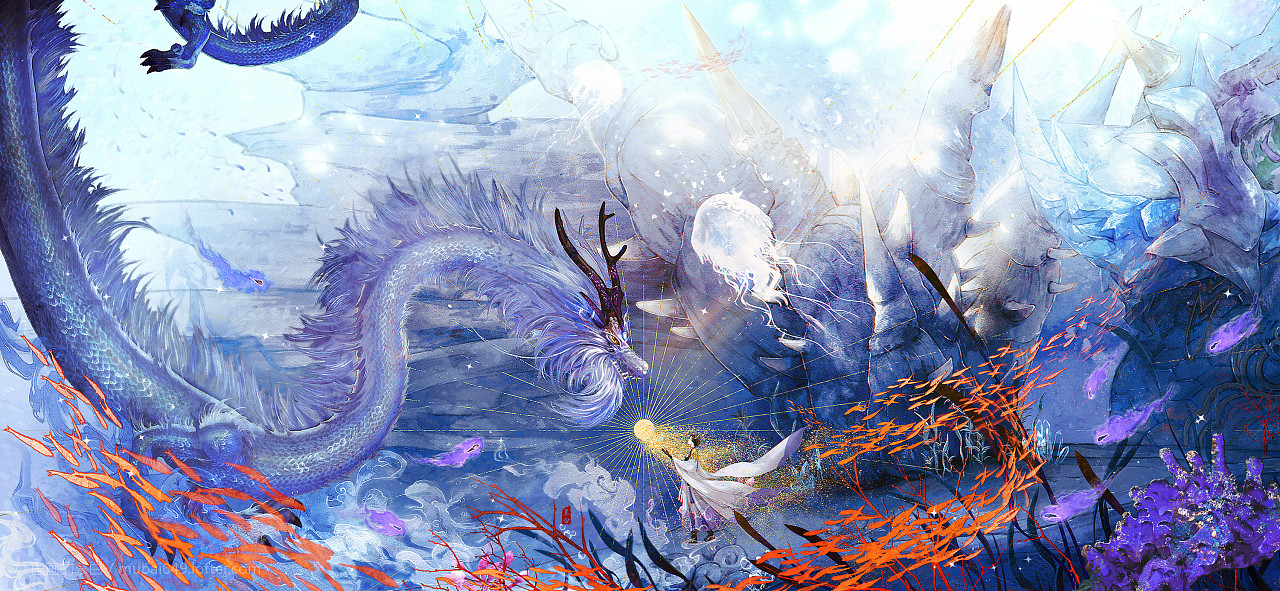 太古妖皇诀—敖炀|插画|商业插画|画画的慕白 - 原创作品 - 站酷