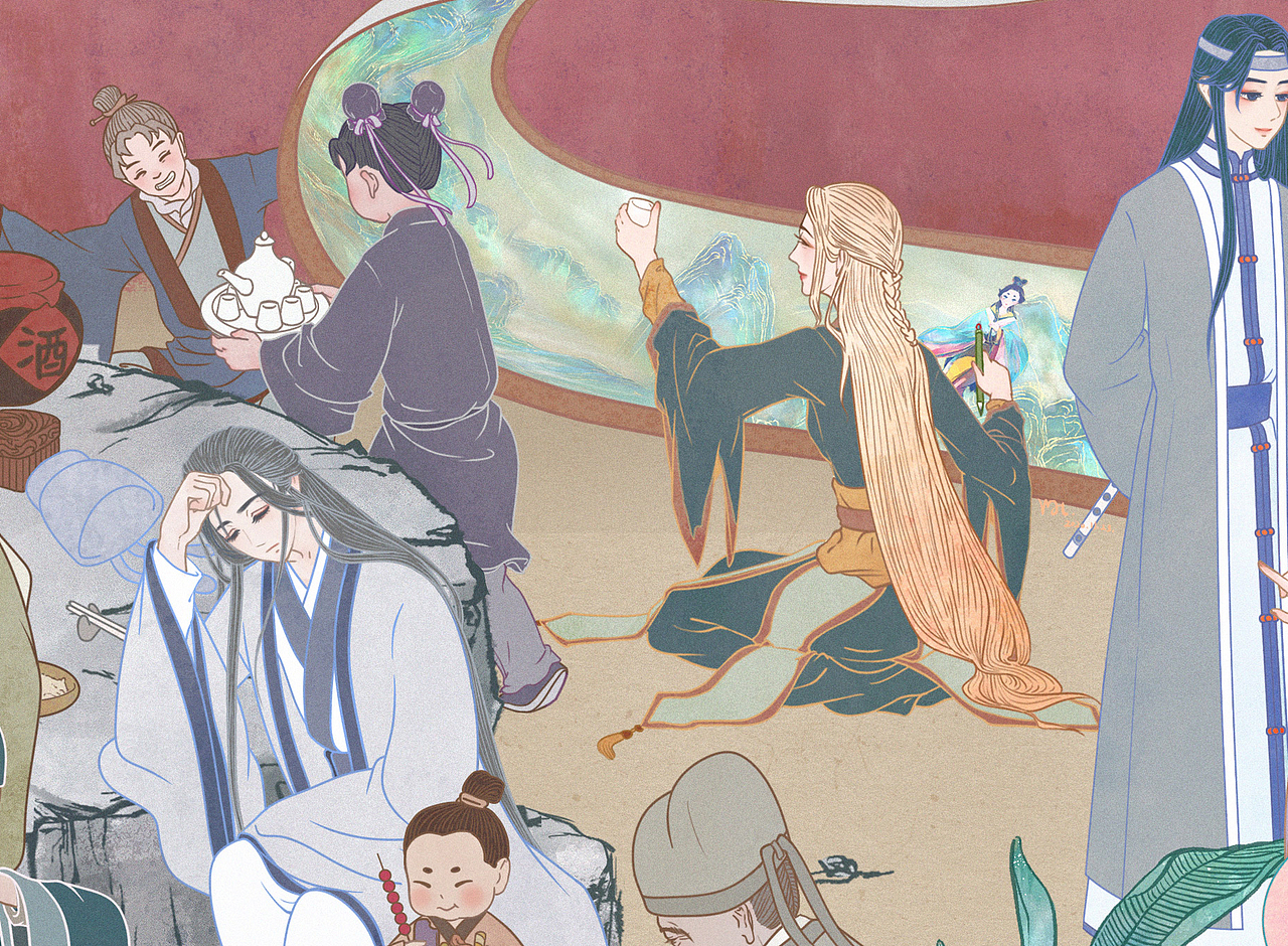 群仙饮（图ZMjMzMDQwMDg4） - 创作习作 - 站酷设计师精卫填海啦啦啦原创素材 - 站酷ZCOOL