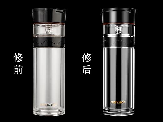 双层玻璃茶水分离杯