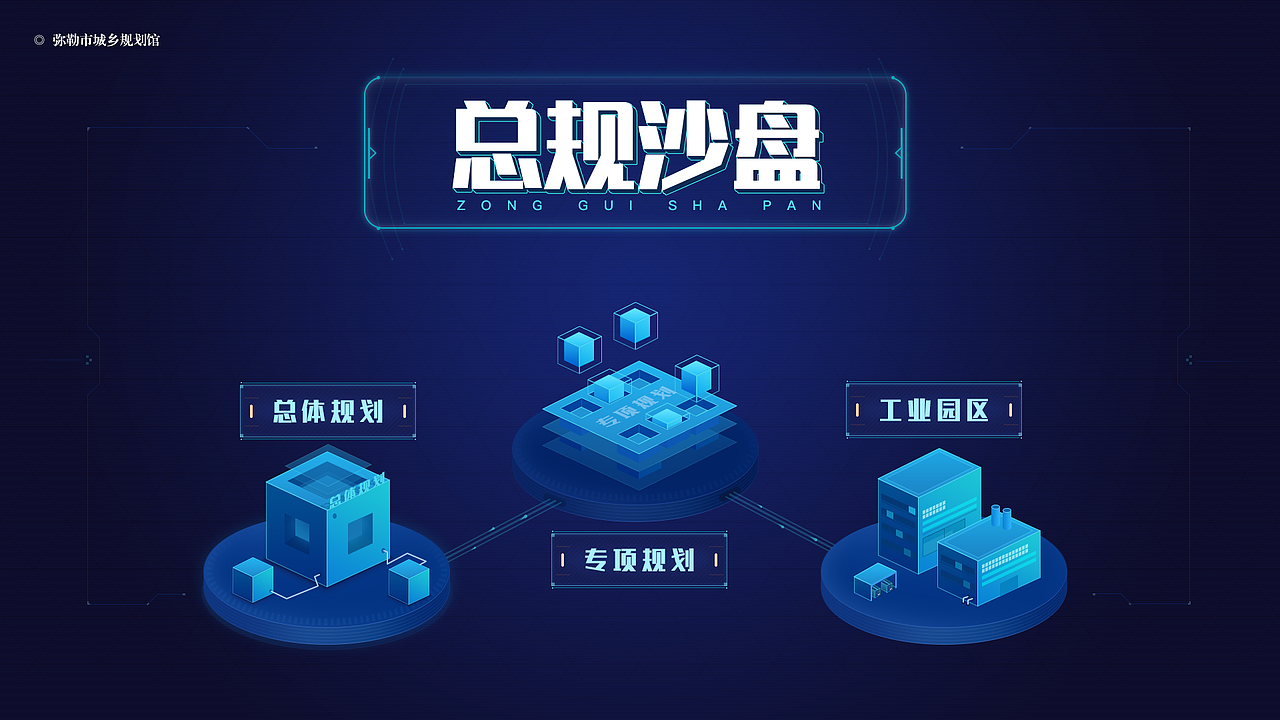 弥勒规划馆的多媒体界面设计作品