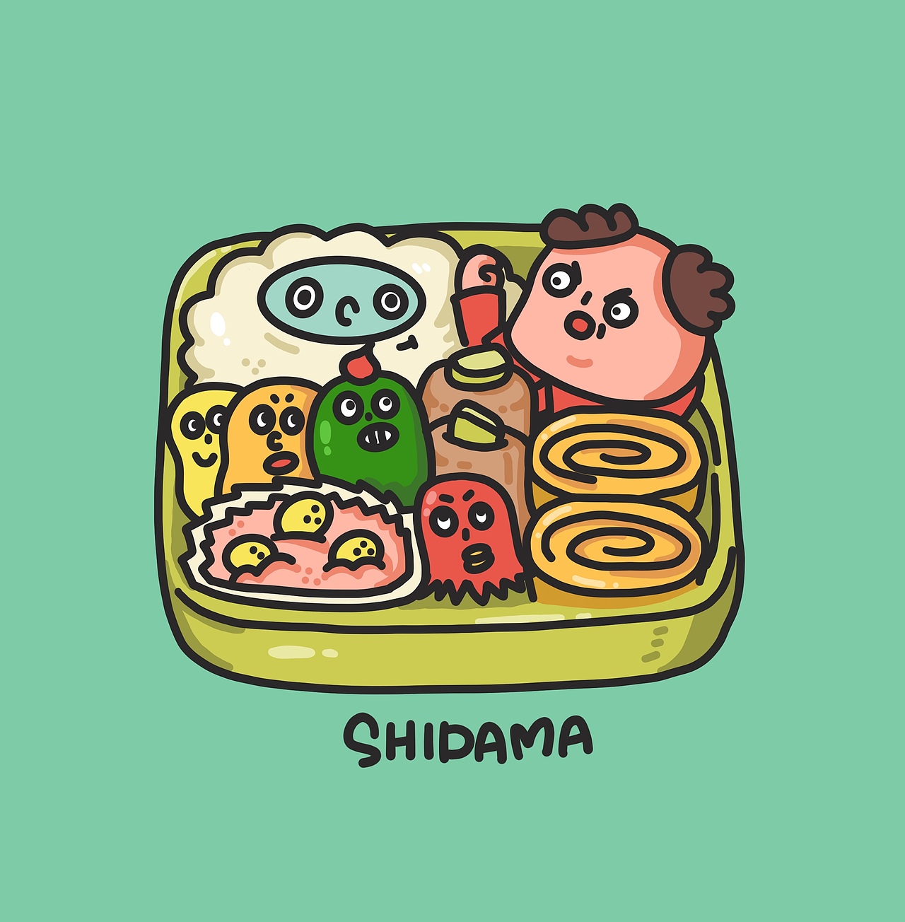 罪恶便当原创插画（图ZMTUzMDE3MzUy） - 商业插画 - 站酷设计师屎大吗原创素材 - 站酷ZCOOL