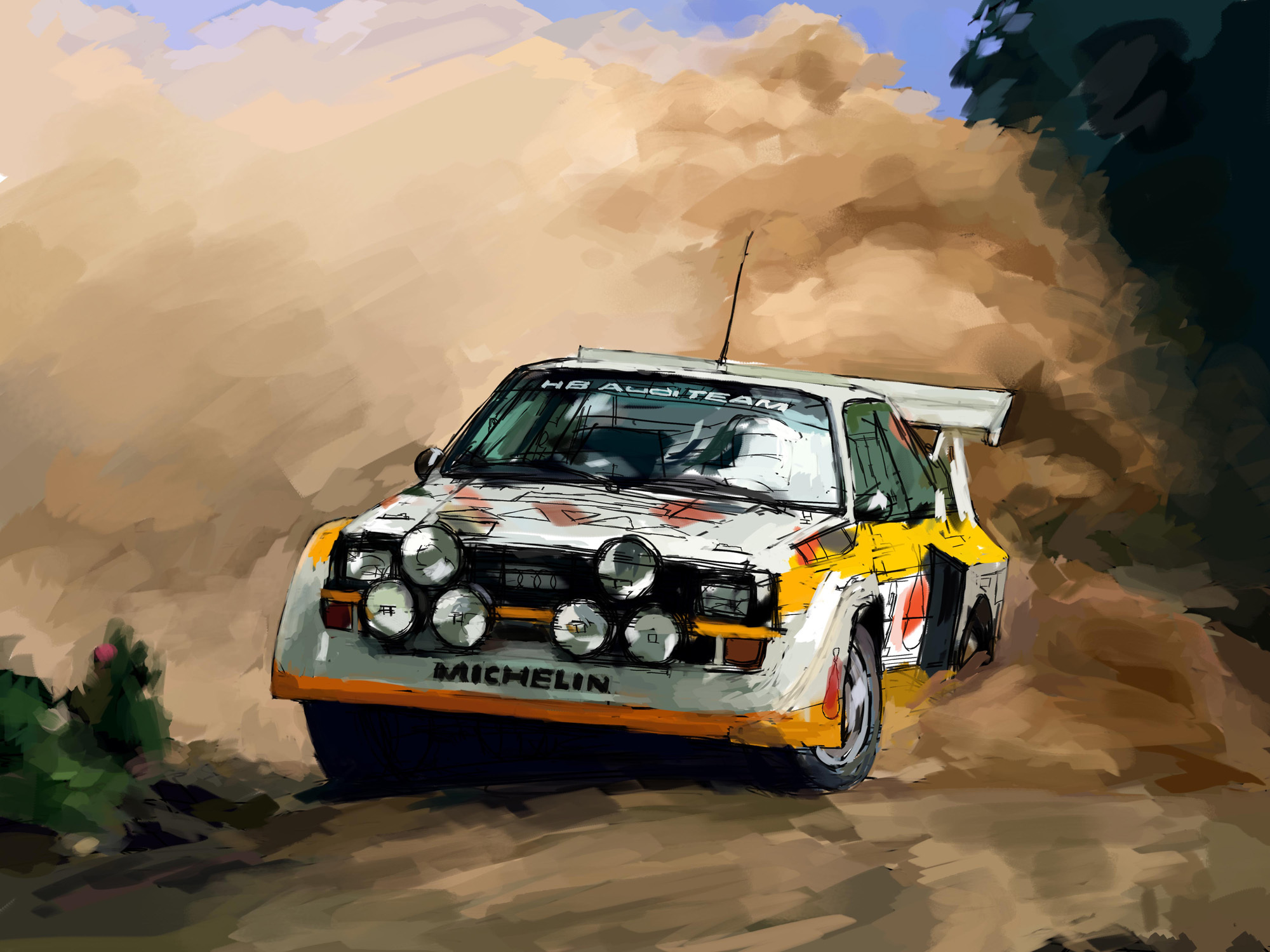 audi sport quattro s1|插画|创作习作|l_z_y - 原创作品 - 站酷