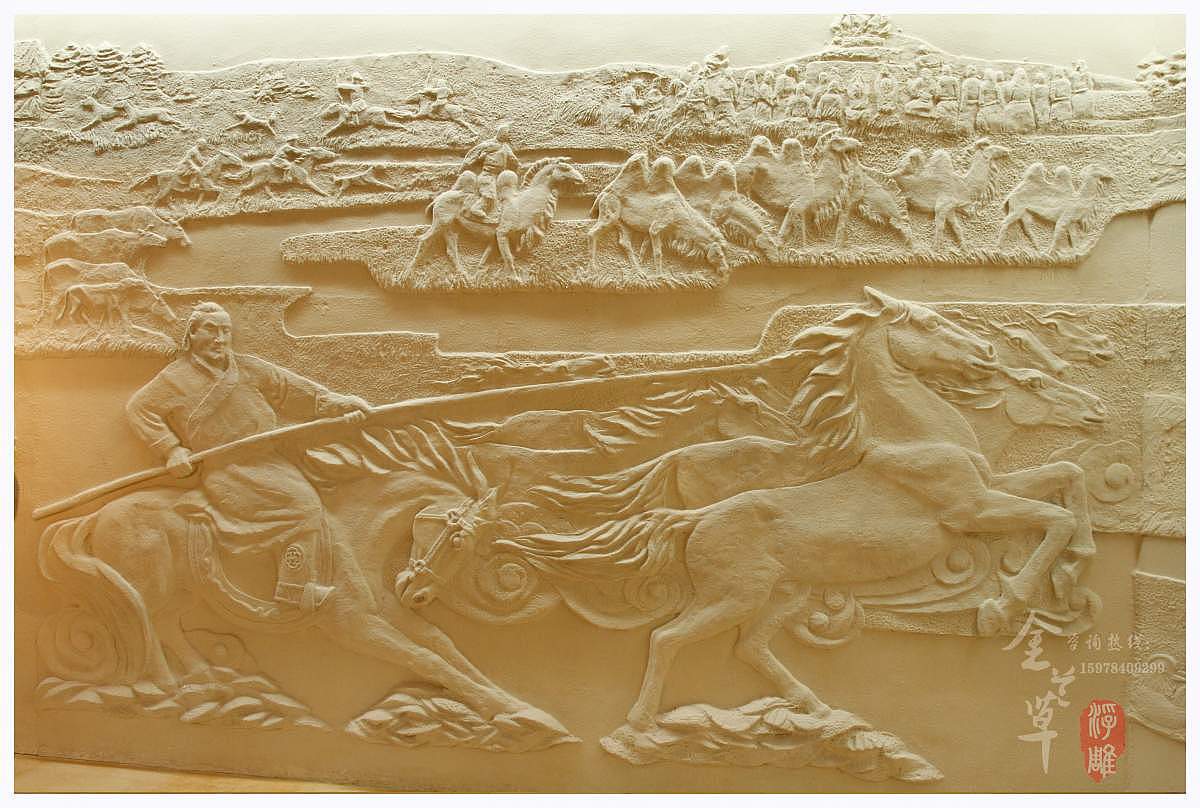 博物馆仿砂岩浮雕(图)|纯艺术|雕塑|浮雕设计定制公司 - 原创作品