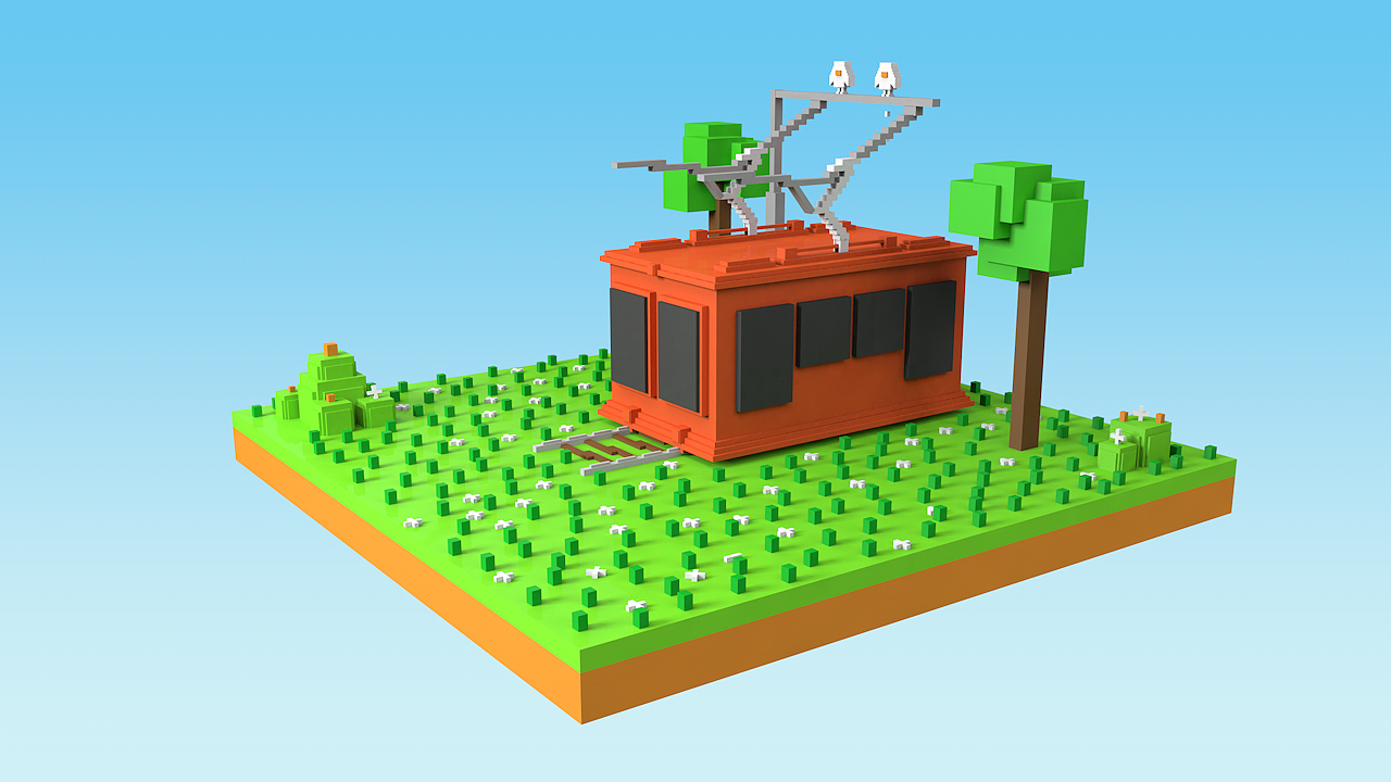 C4D练习 场景搭建 卡通 粒子特效（图ZMjEyMDUzOTk2） - 场景 - 站酷设计师怪咖男孩GeekBOY原创素材 - 站酷ZCOOL