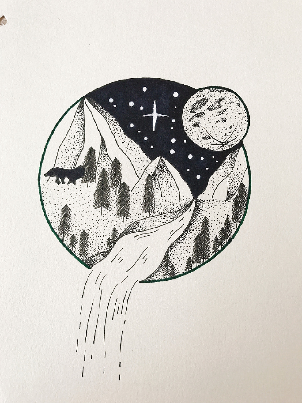 又一波线描黑白画