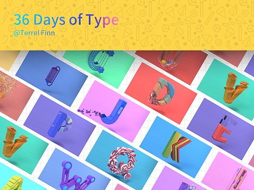 36 days of type【36天c4d字体动画】