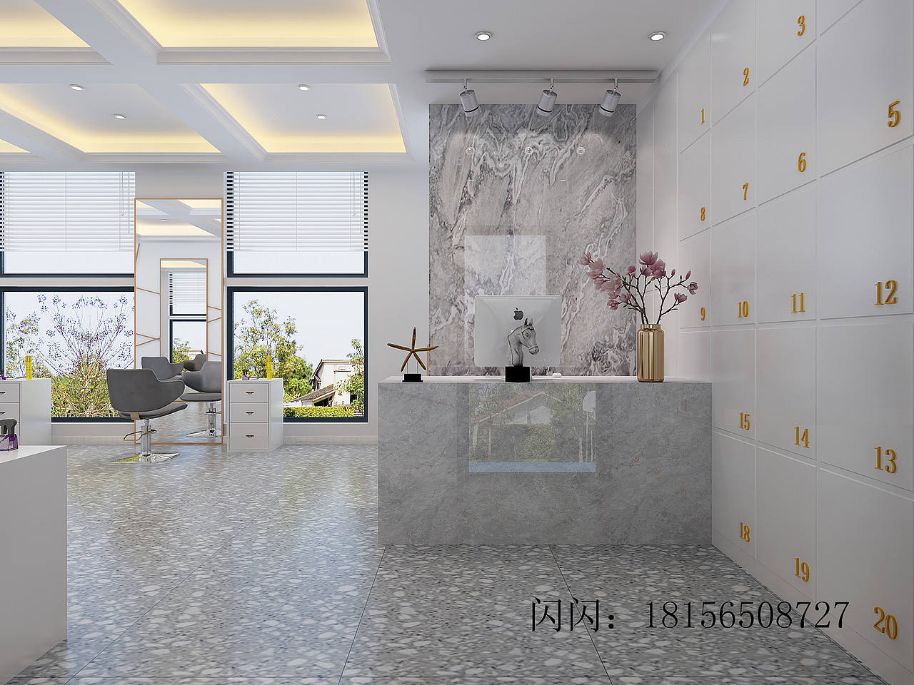 轻奢理发店（图ZMTY4ODUyNzM2） - 家装设计 - 站酷设计师闪闪呀原创素材 - 站酷ZCOOL