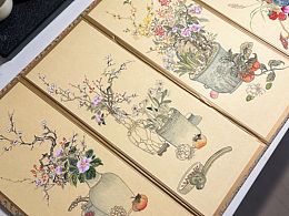 国画｜清供图屏风