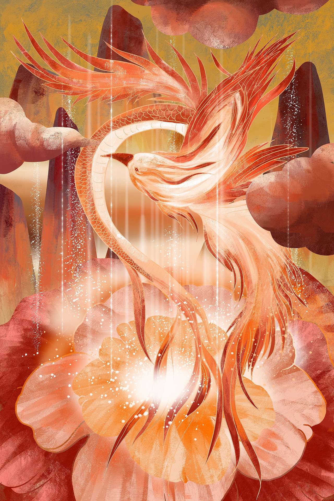 【绘画】国潮风山海经神话·万物皆有灵|插画|商业插画|莫醒182_原创