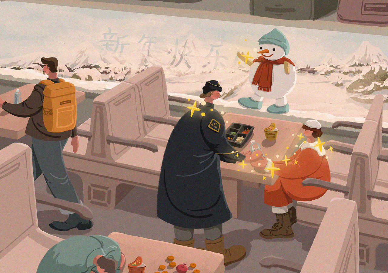 雪人的祝福（图ZMjgzNTEyNzM2） - 创作习作 - 站酷设计师松容原创素材 - 站酷ZCOOL