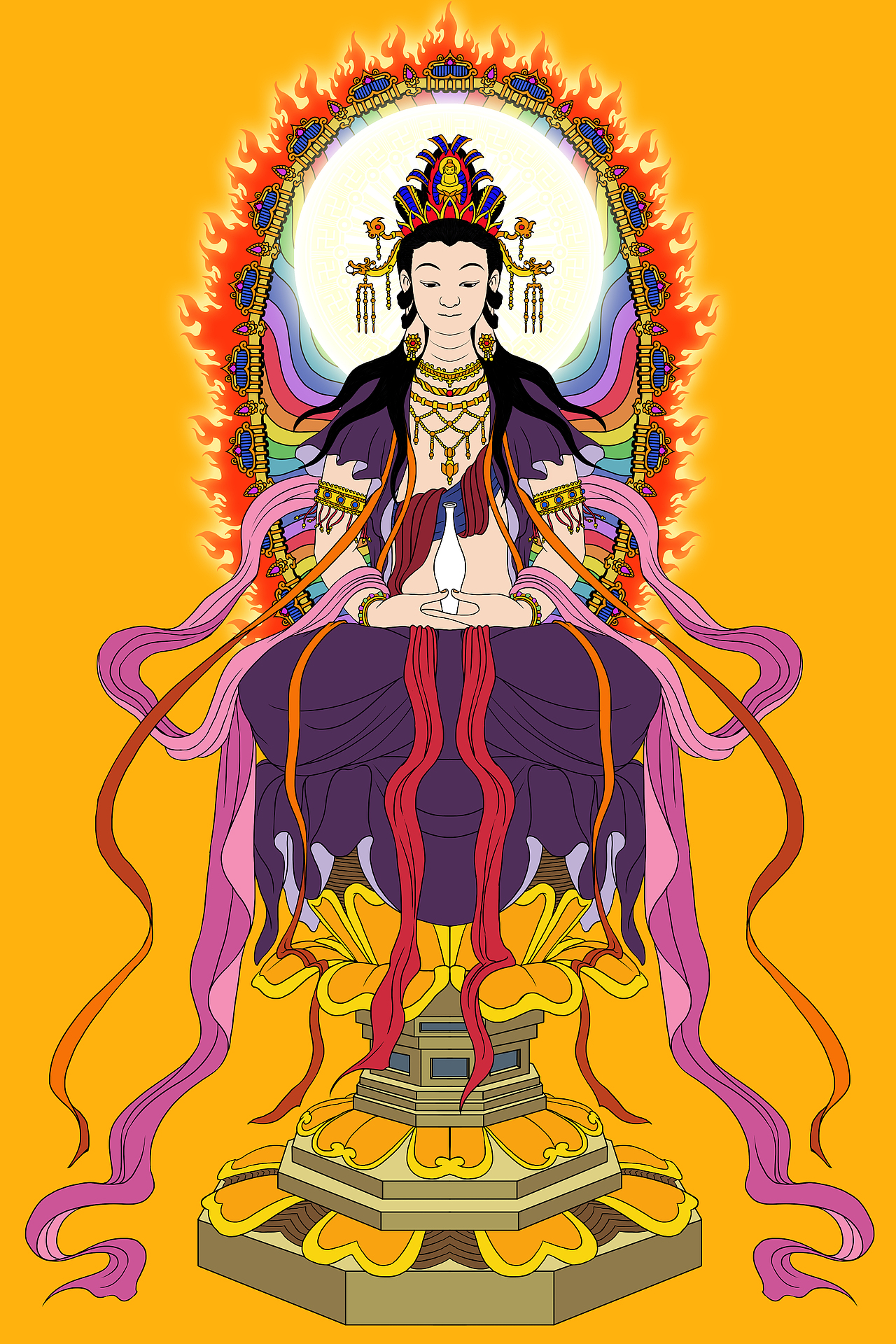 三十三观音----一如观音（图ZNDk2MTc3NTY=） - 游戏原画 - 站酷设计师超级无敌红蛋蛋原创素材 - 站酷ZCOOL