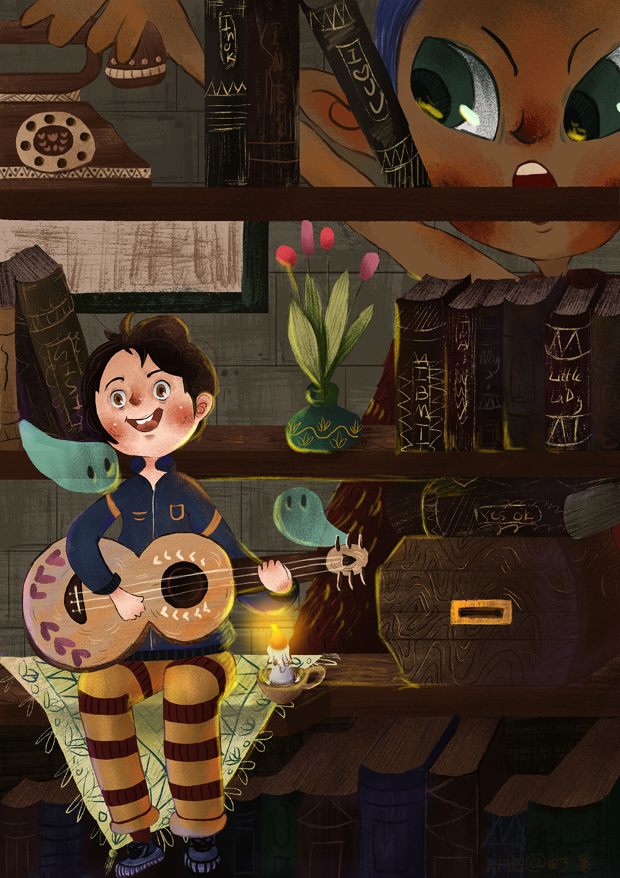 大人国和小人国的偶遇（图ZMjMzOTQxODY4） - 儿童插画 - 站酷设计师町薯原创素材 - 站酷ZCOOL