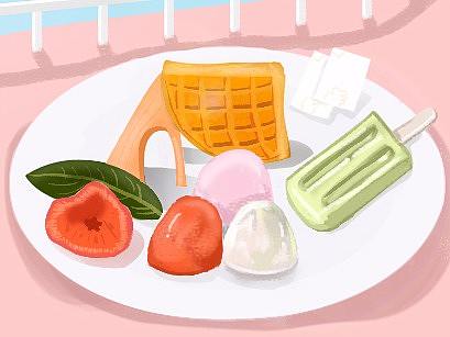 夏日食品插画