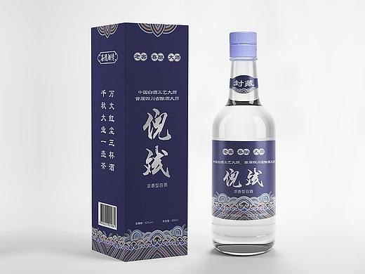 白酒标签及包装盒设计
